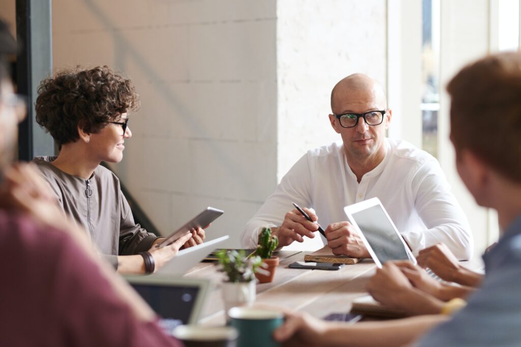 Group of business professionals in a meeting